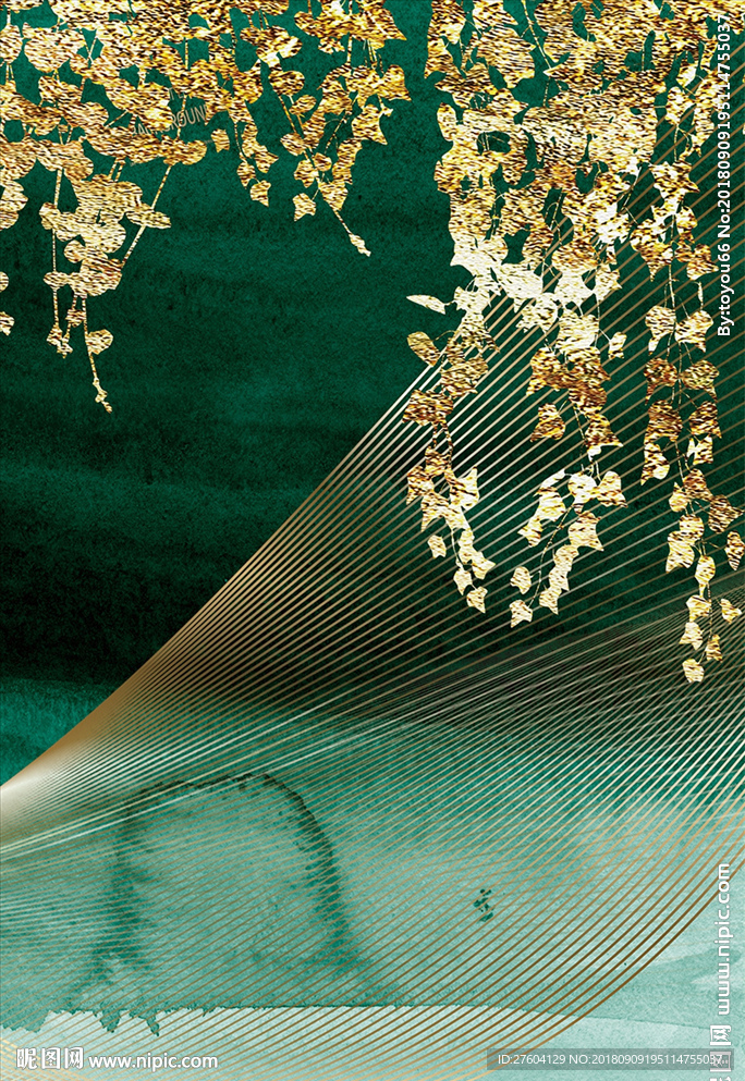 抽象艺术金箔装饰画