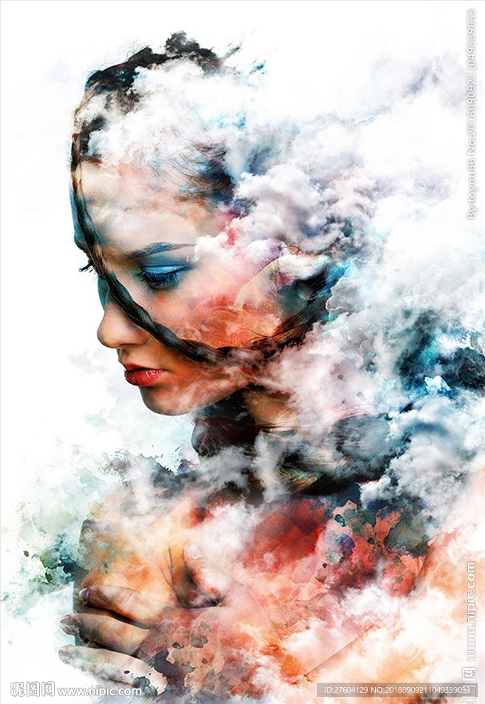 抽象女人装饰画