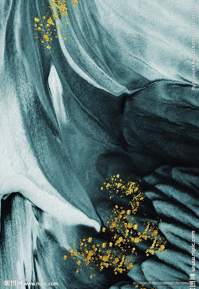 抽象底铂金斑点装饰画