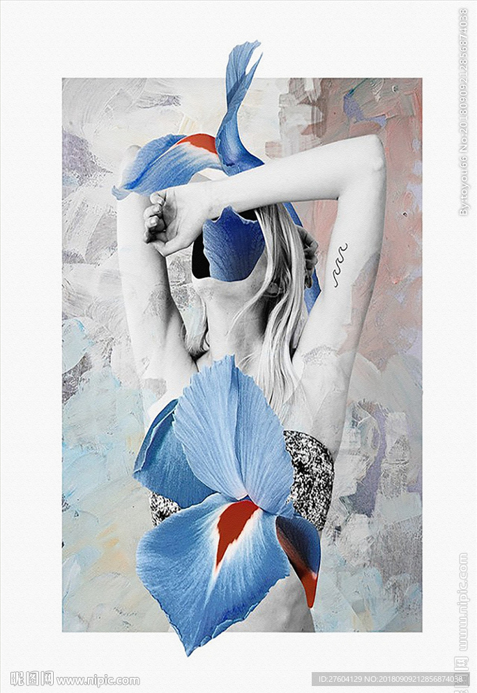 北欧抽象女人装饰画