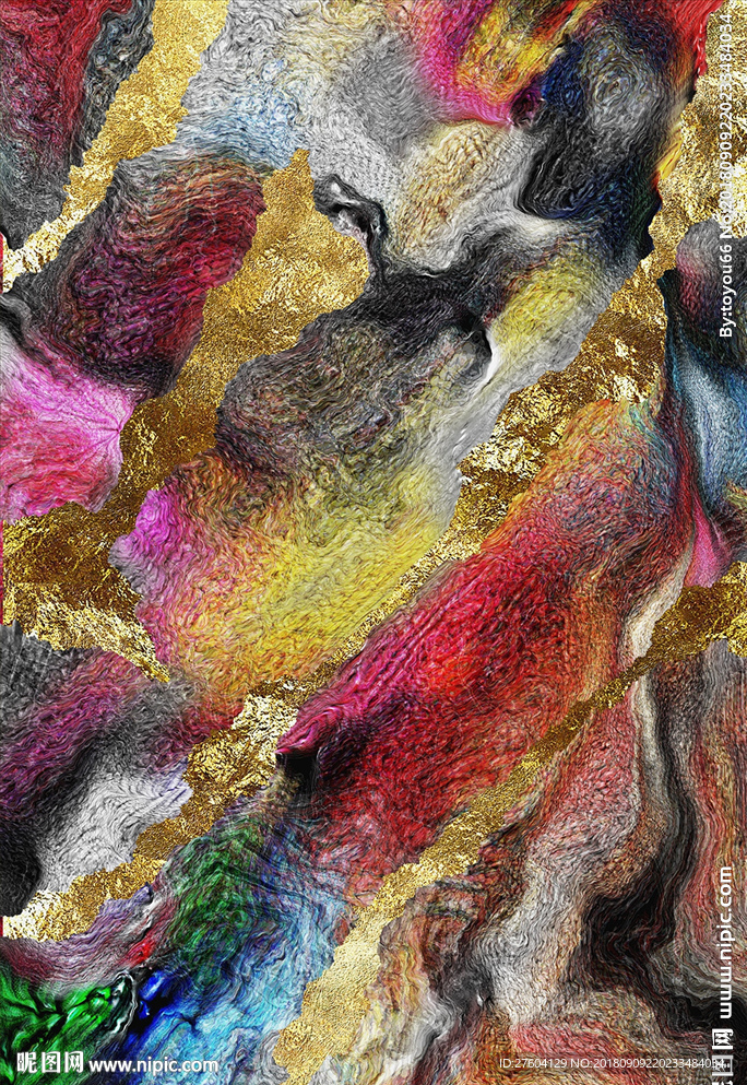 抽象彩色装饰画