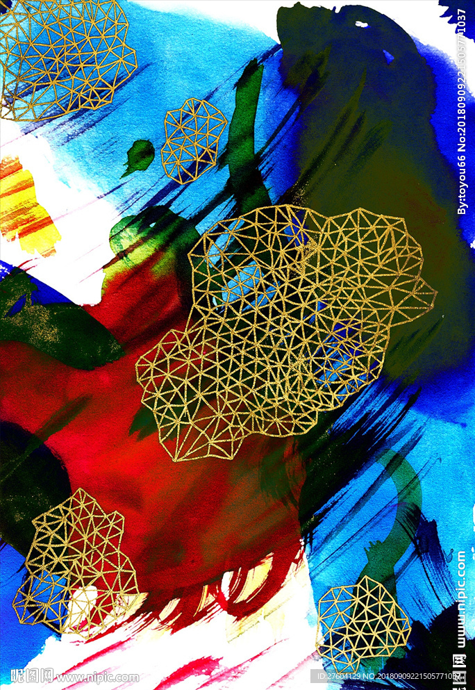 北欧抽象线条装饰画