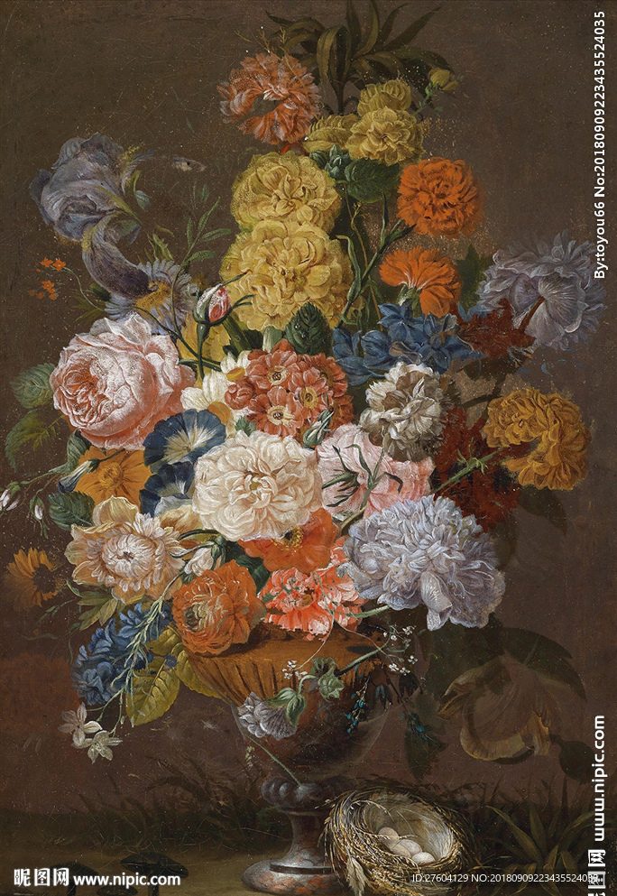 油画花朵简约装饰画