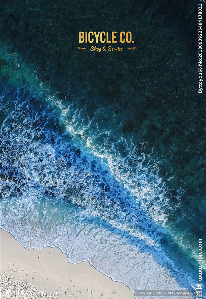蓝色海浪简约装饰画