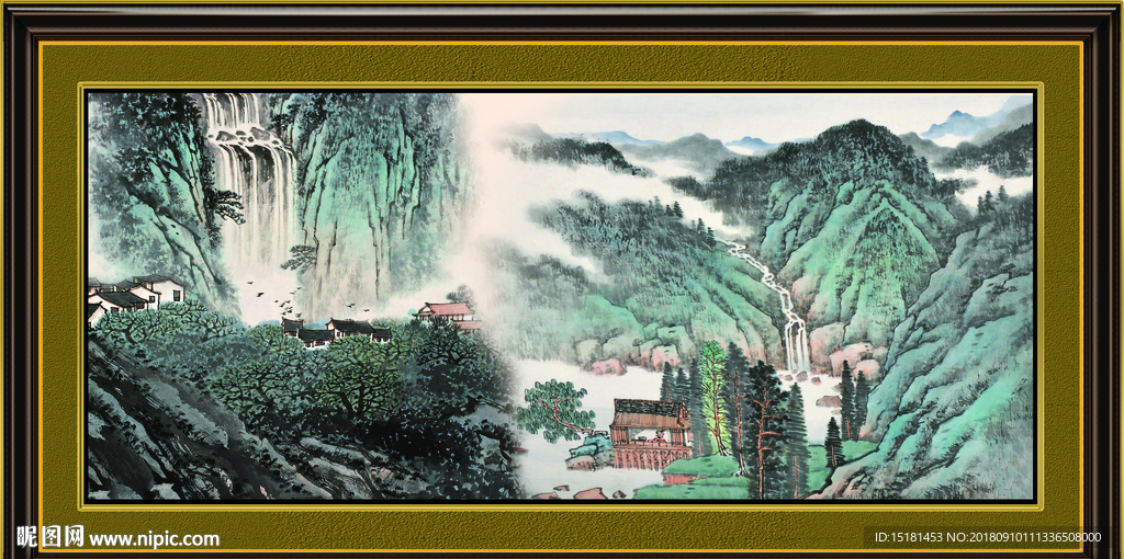 山水风景壁画