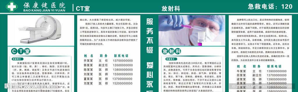 【医院展板】CT室、放射科