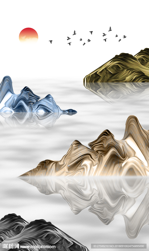 新中式抽象玄关