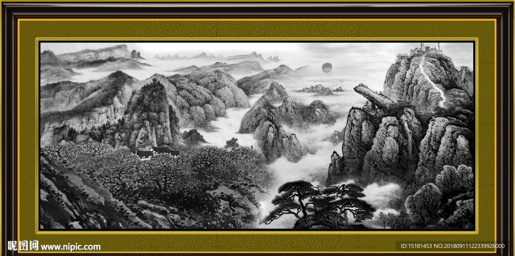 山水风景壁画