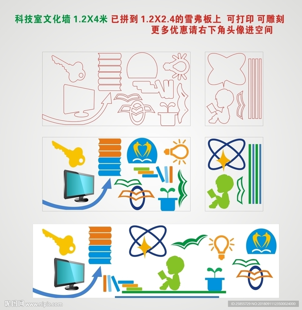 科技室文化墙  多功能室