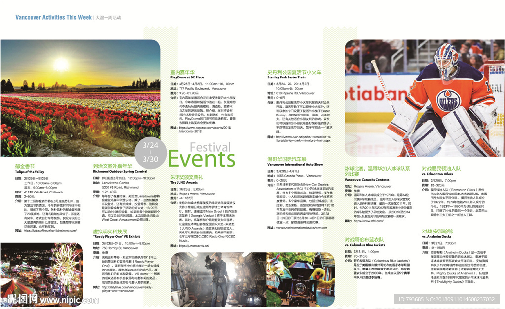 一周活动Events 杂志三页