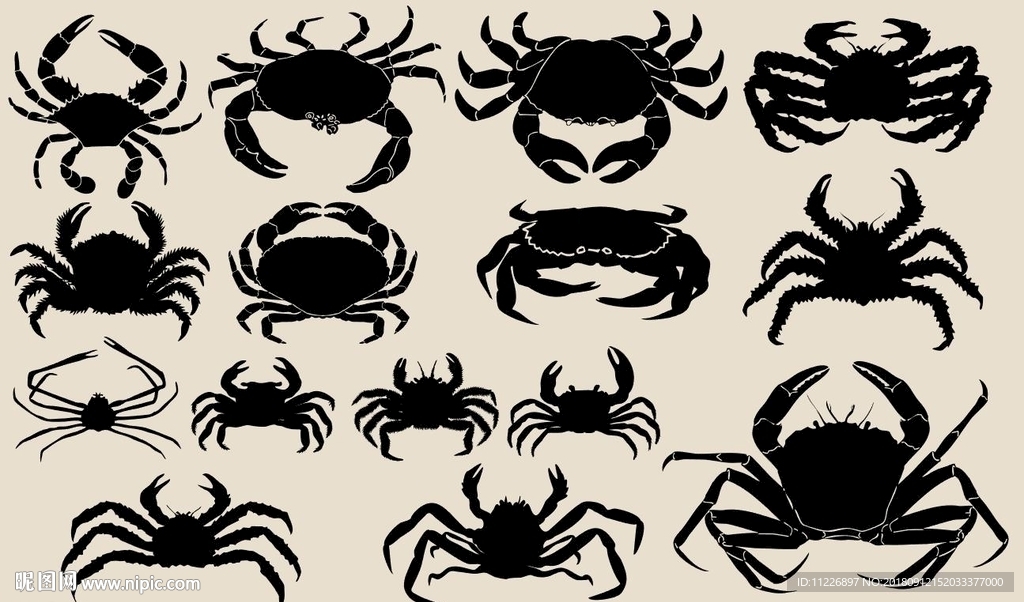 螃蟹矢量图片
