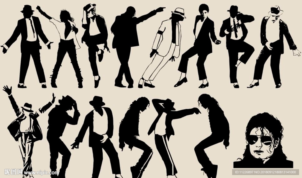 迈克杰克逊矢量设计图__明星偶像_人物图库_设计图库_昵图网nipic.com