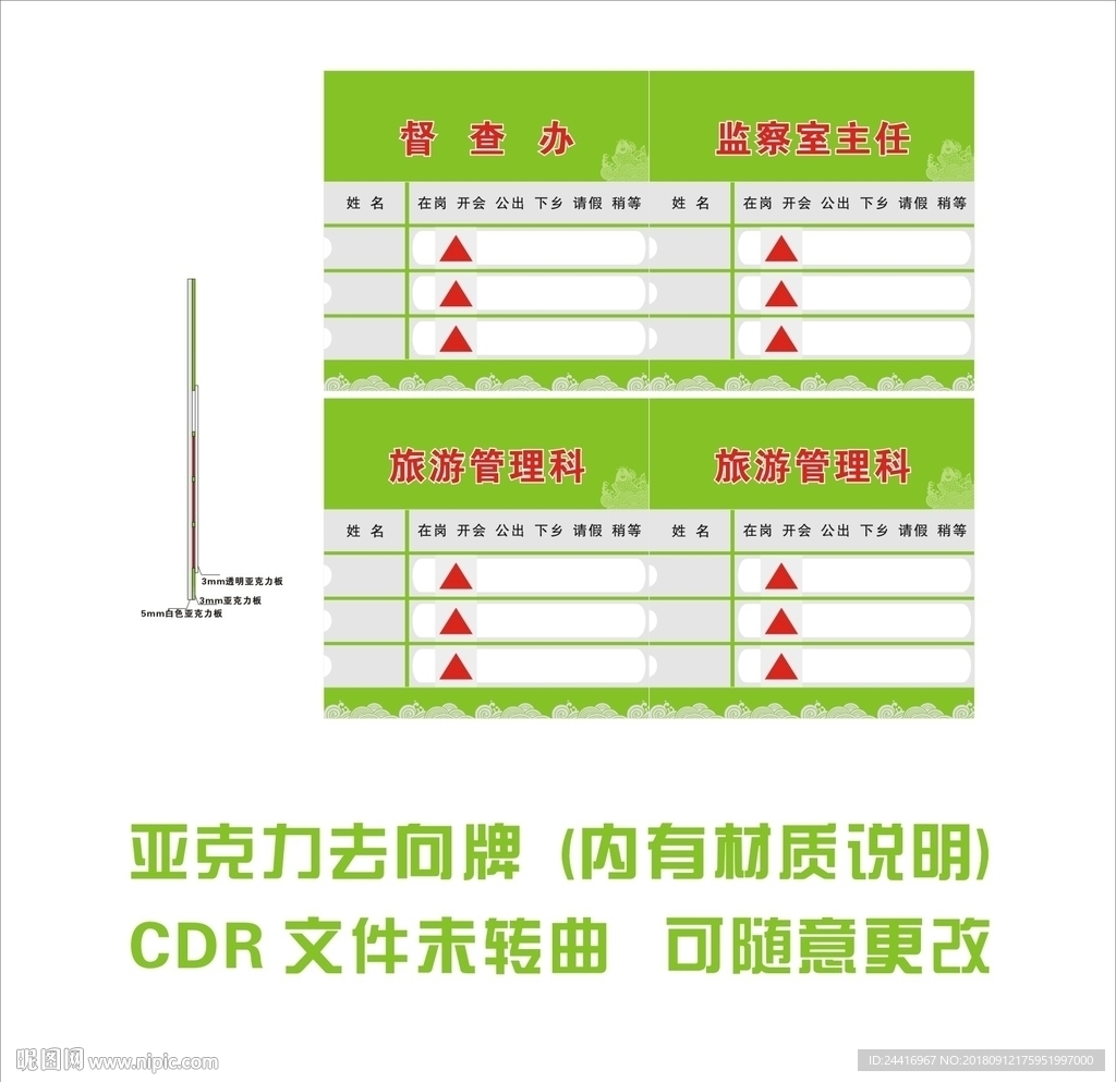 去向牌
