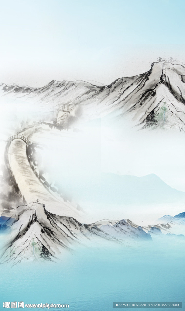 新中式山水玄关