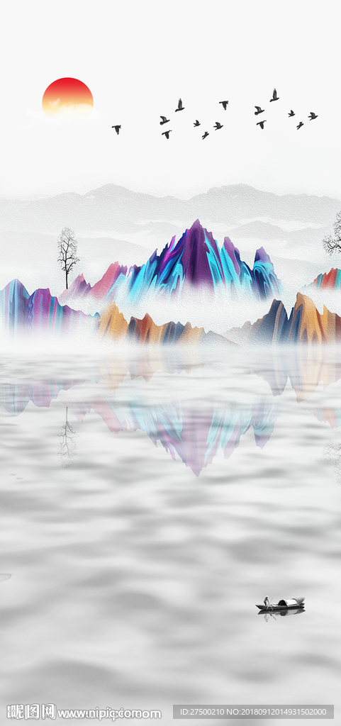 抽象新中式玄关