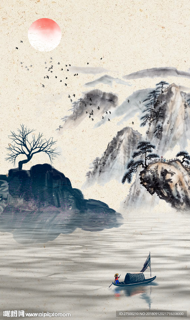 水墨山水玄关