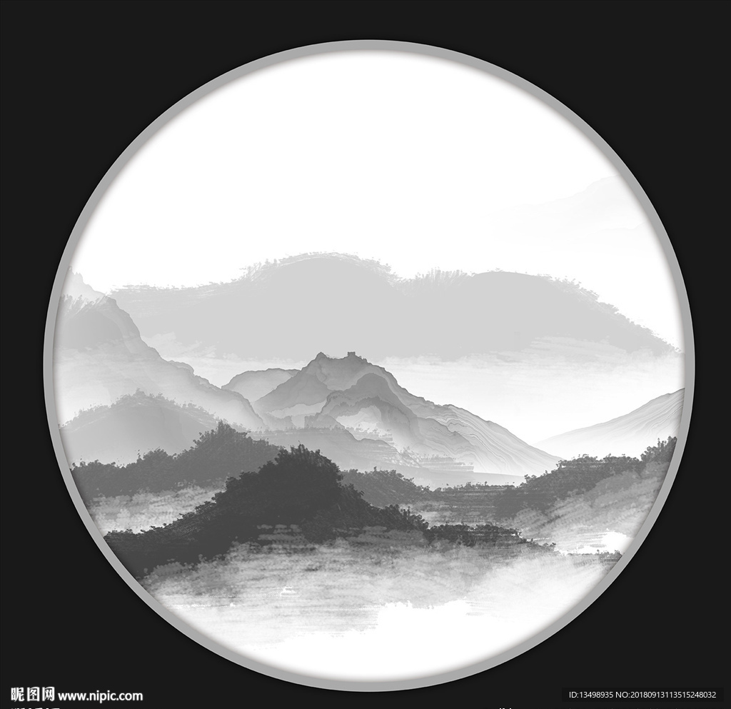 水墨山水画