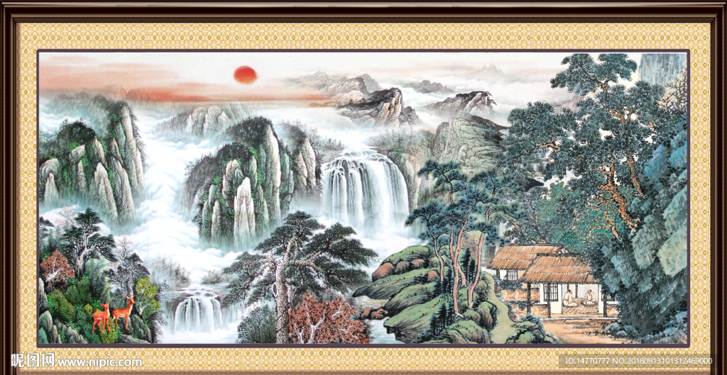 山水风景画图