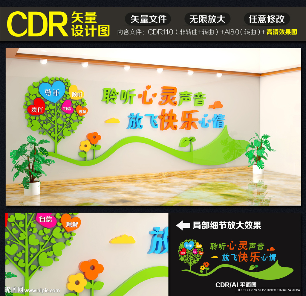 心理咨询室文化墙