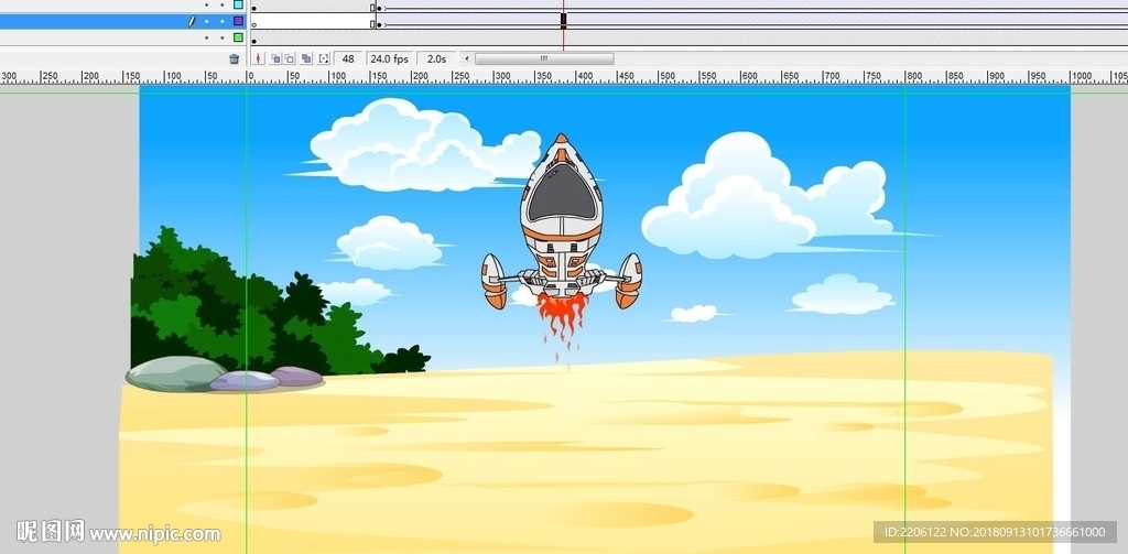飞船升空的动画6秒