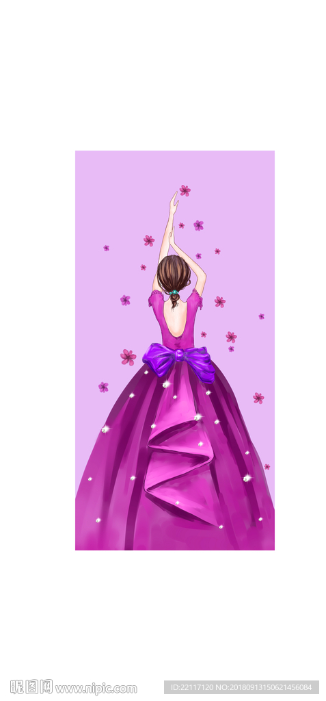 女神背影手机壳