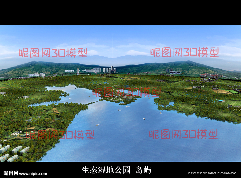 岛屿树林鸟瞰