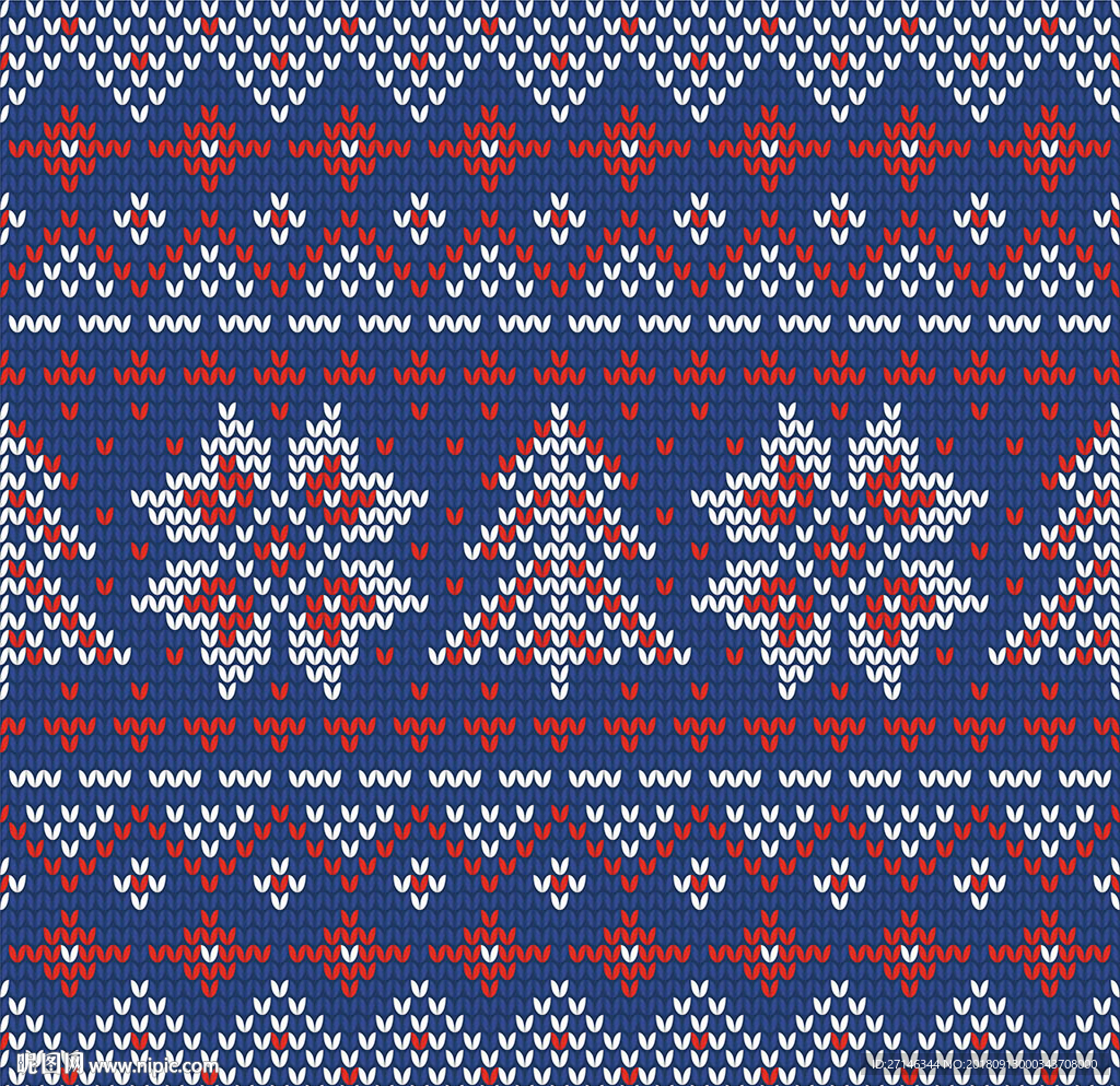 毛线花纹矢量无缝图案