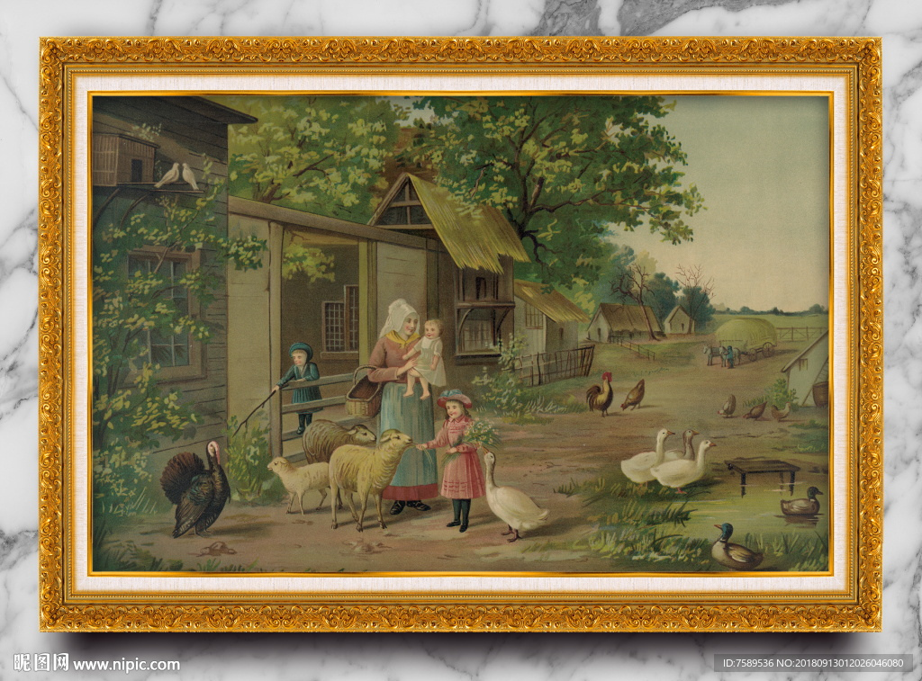 金色画框欧式油画