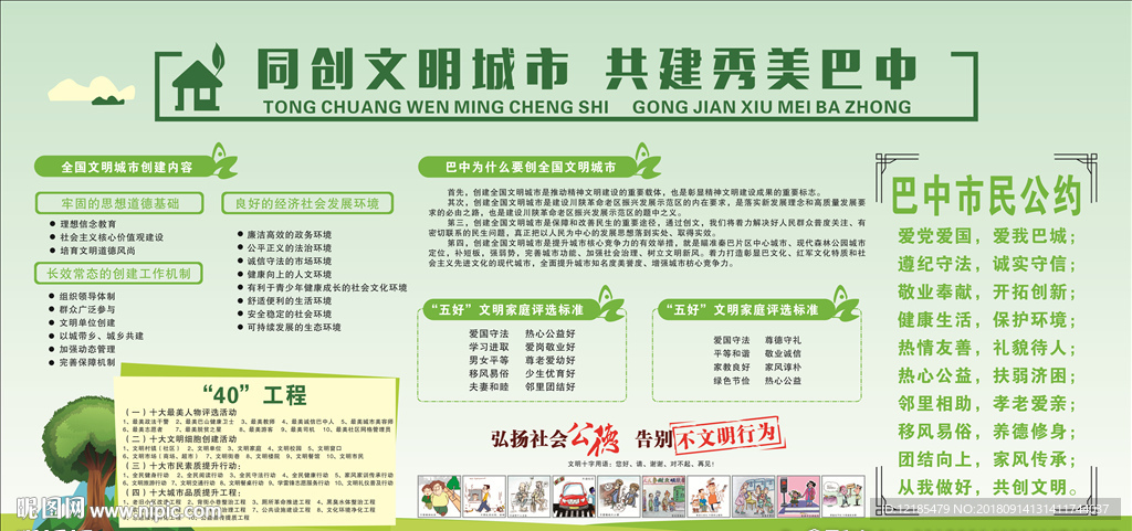 文明城市展板