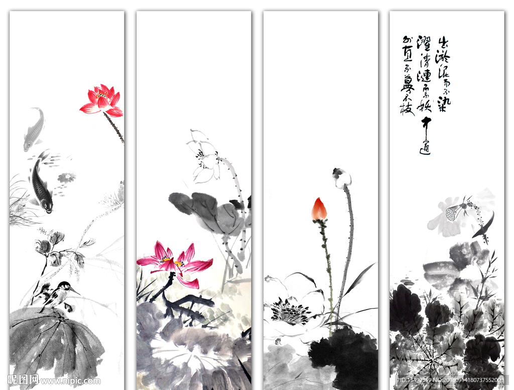国画荷花