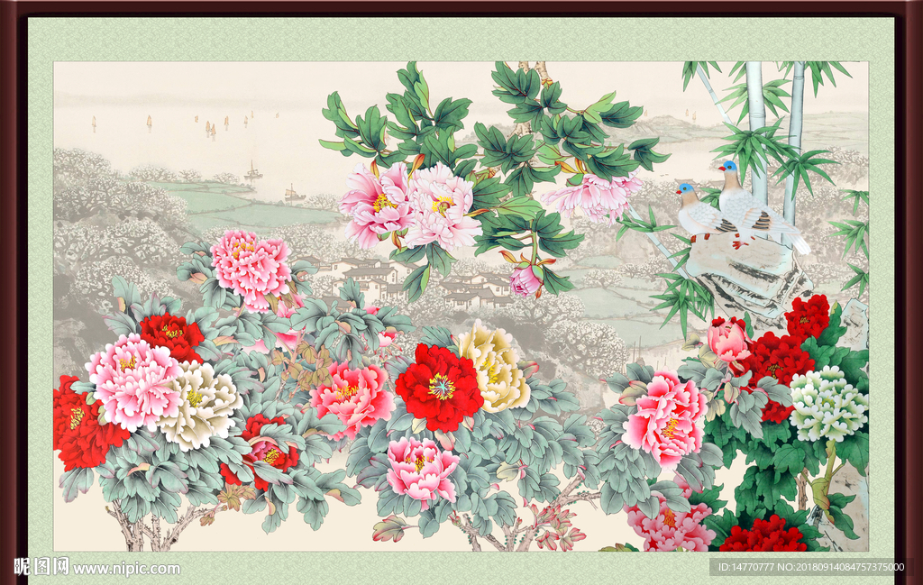 牡丹花 国画牡丹
