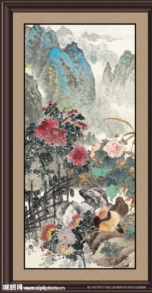 国画鸳鸯图