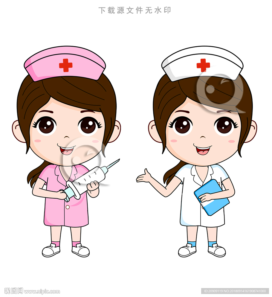 Q版可爱护士高清分层图