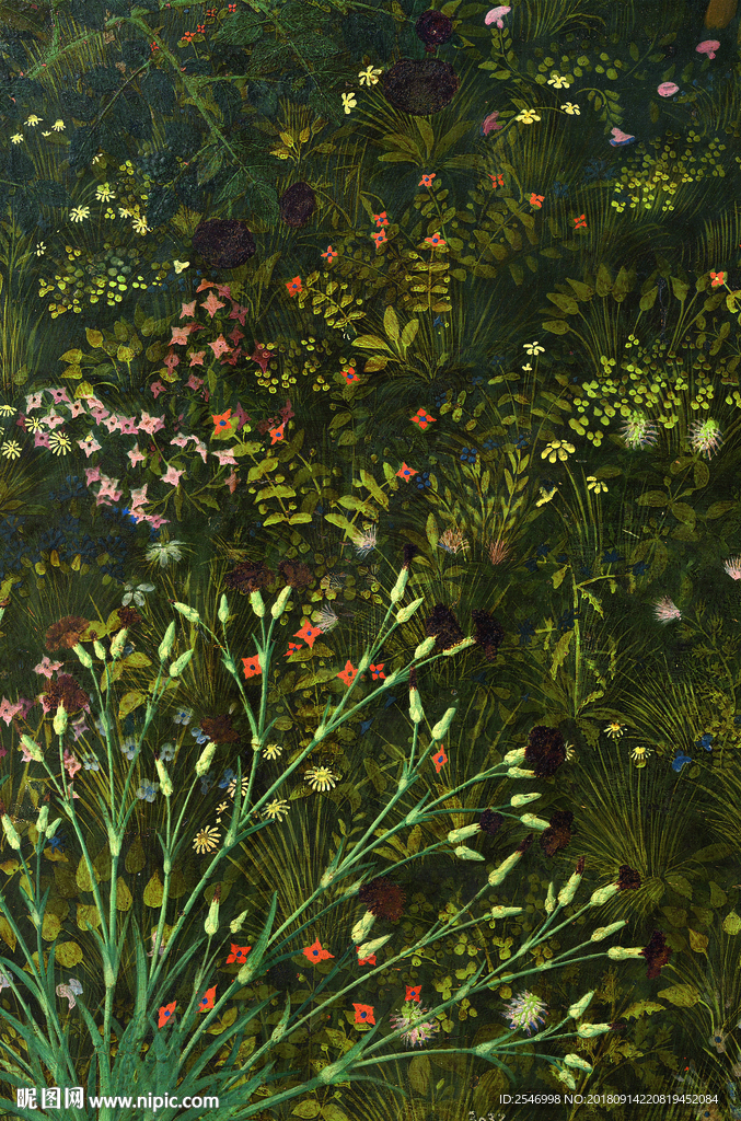 花 花丛 油画 花背景 花底纹