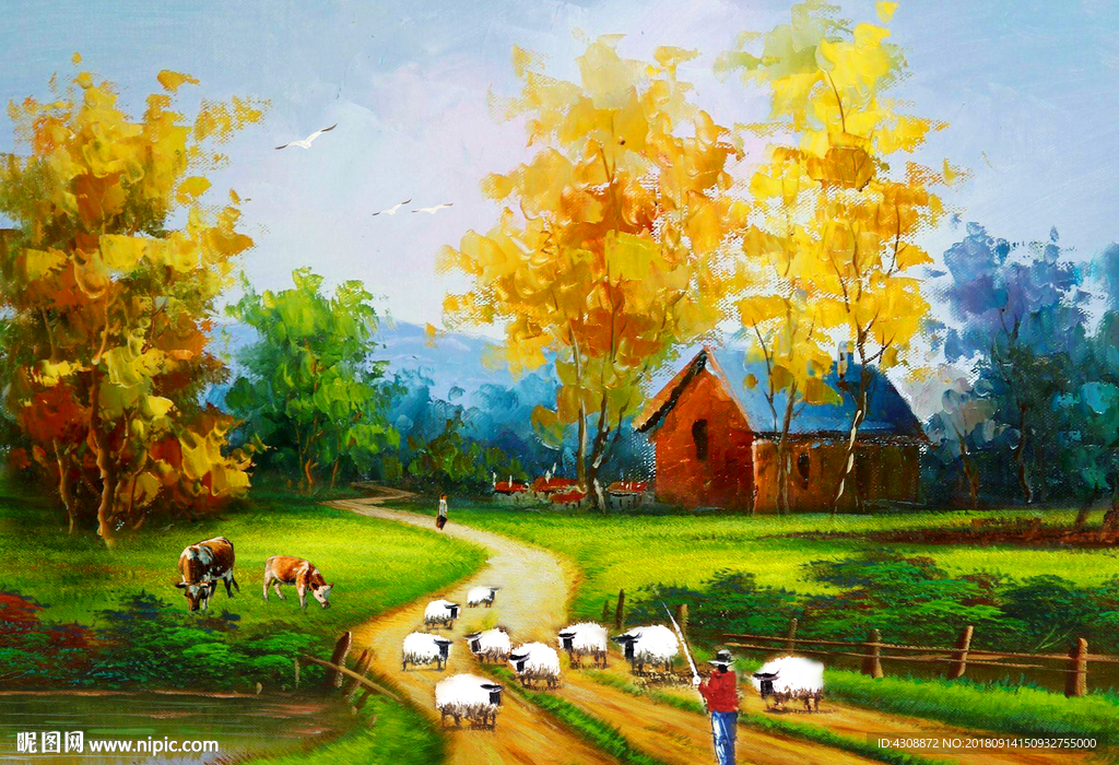 乡村油画