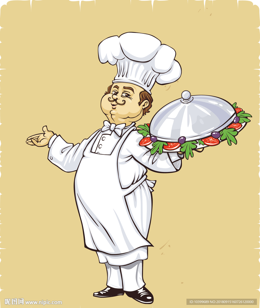 厨师烹饪制作卡通人物素材