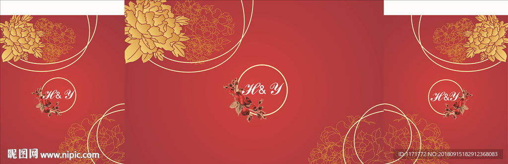 红色婚礼背景