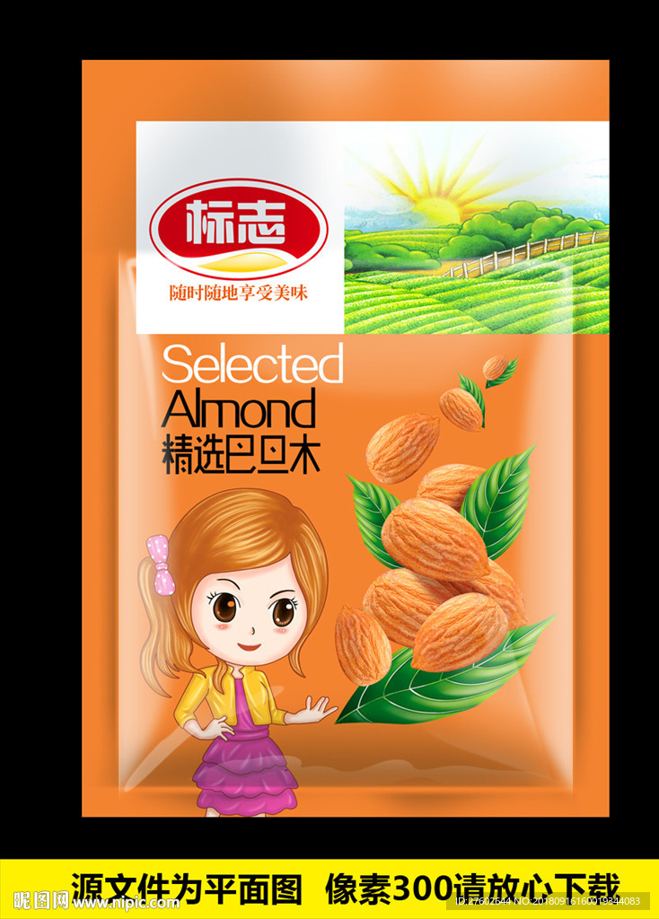 巴旦木 平面展开图