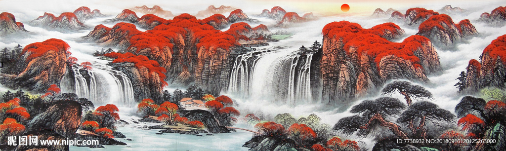 壮丽山河 国画