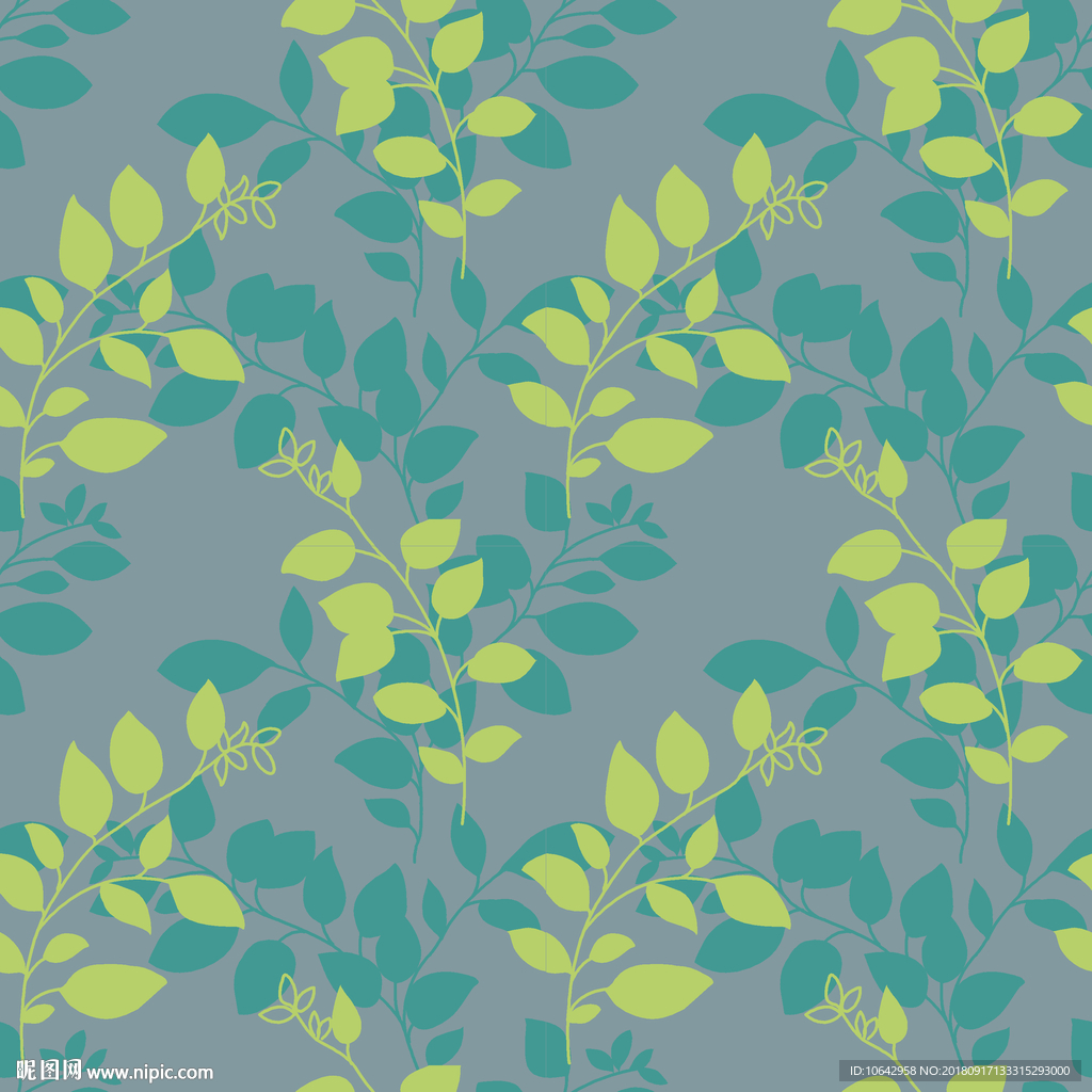 小树叶四方连续