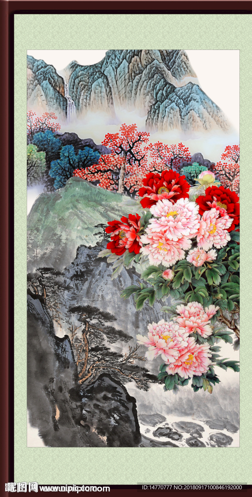 牡丹国画 花开富贵 牡丹花