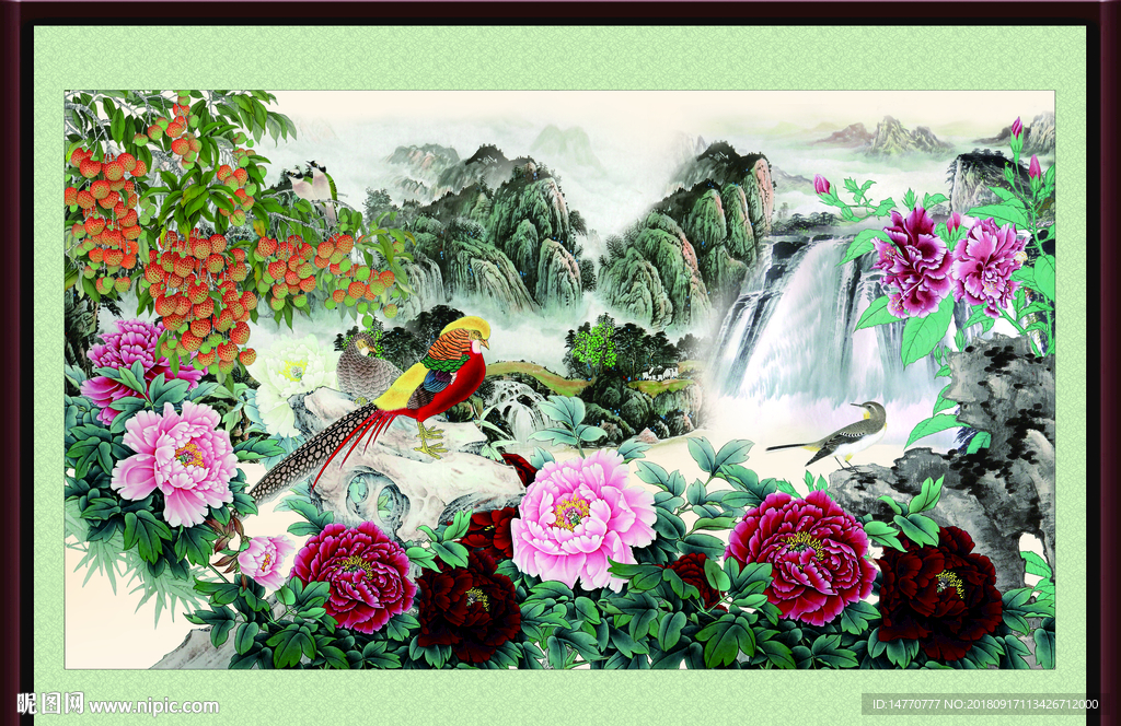 国画牡丹
