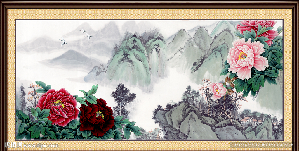 国画牡丹