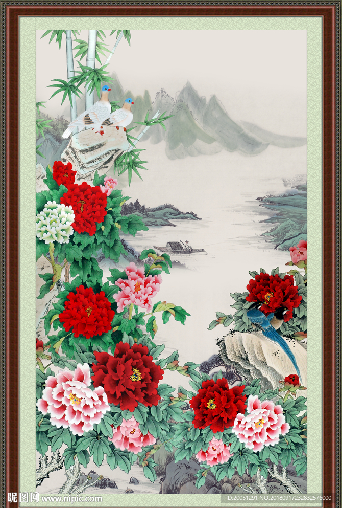 国画牡丹
