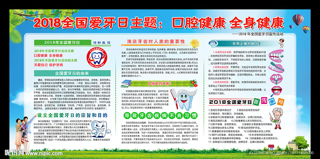 2018年全国爱牙日宣传栏