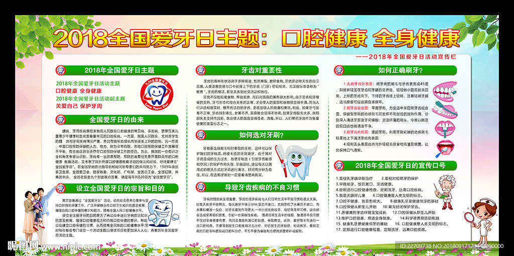 2018全国爱牙日宣传栏