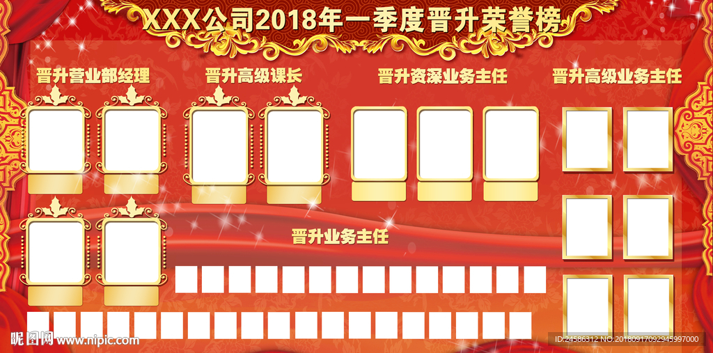 优秀员工表彰展板设计