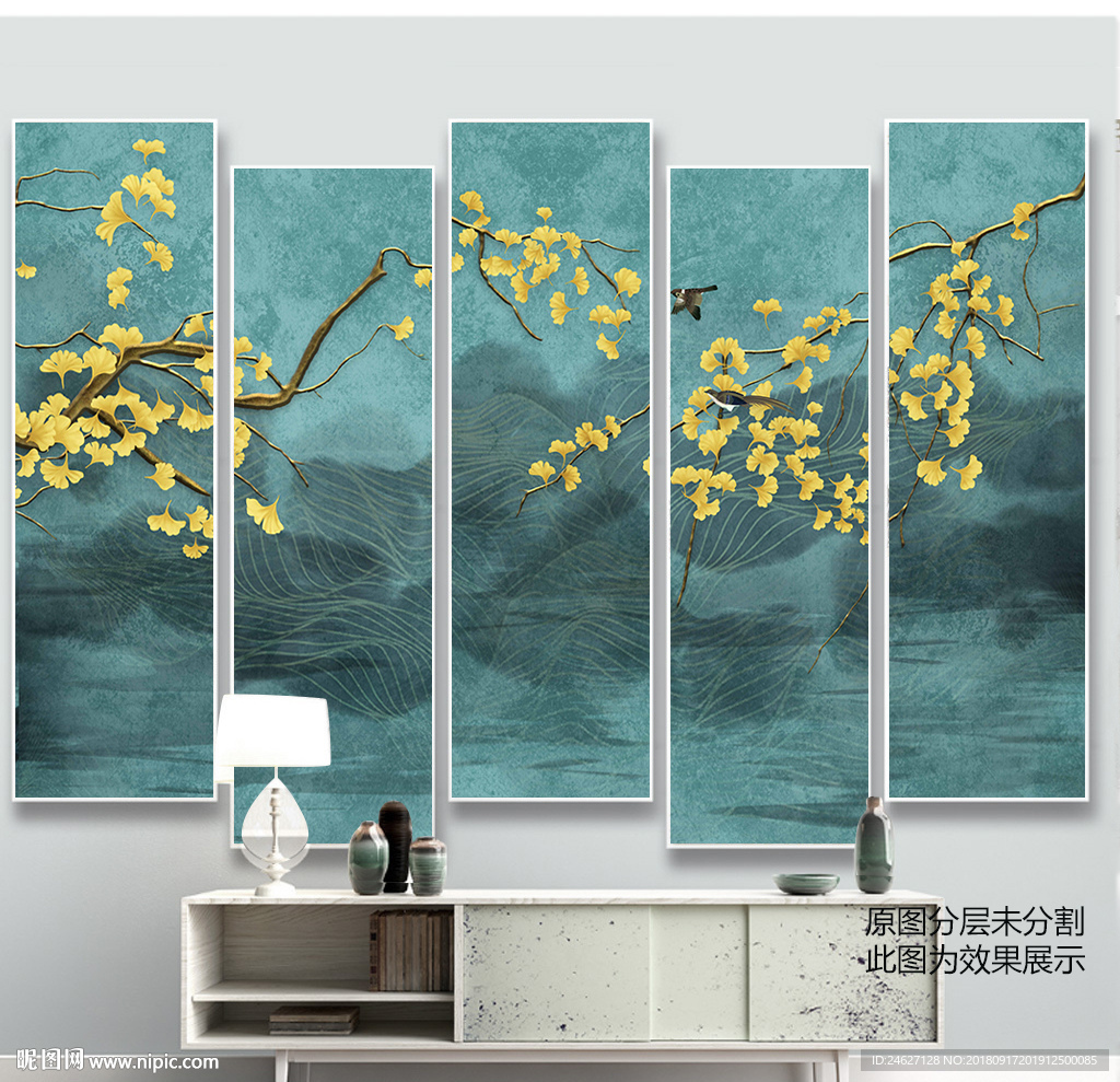 工笔花鸟新中式古典