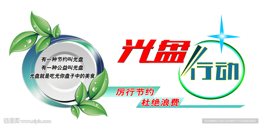 食堂文化墙 光盘行动