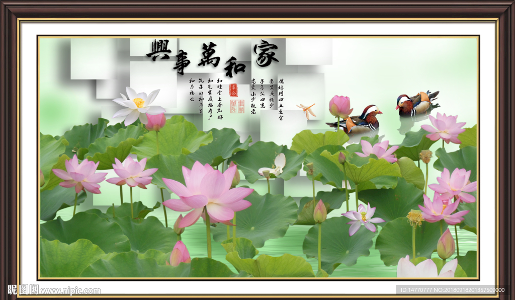国画荷花